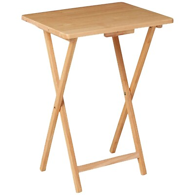 #ad Mainstays Indoor Single Folding TV Tray Table Natural 19 x 15 x 26 Free Shipping $12.98