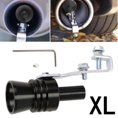 #ad XL Universal Turbo Car Sound Exhaust Muffler Pipe Whistle Car Roar Maker Black $9.99