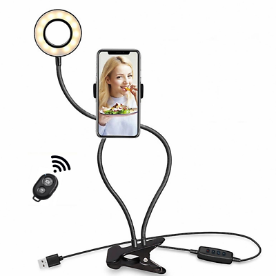 #ad LED Light Ring Lamp Phone Selfie Camera Studio Video 3 Temperature Tripod Stand $10.50