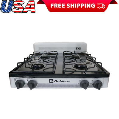 #ad 4 Burner Camping Cooking Stove Propane Gas Portable 16000 BTU Outdoor Portable $122.30