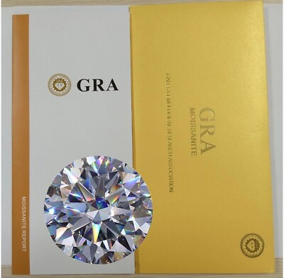 #ad GRA Certified Loose Moissanite Round Stones D VVS1 All Sizes $13.99