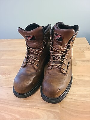#ad Red Wing 237 EH Electrical Hazard Work 6quot; Boots Brown Leather Lace Up 10 $59.98