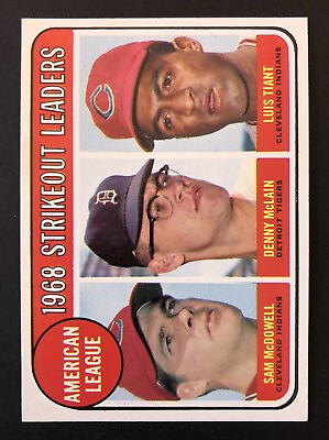 #ad 1969 Topps #11 Strike Out Leaders NMMT No Crease McDowell McLain Tiant SET BREAK $14.99