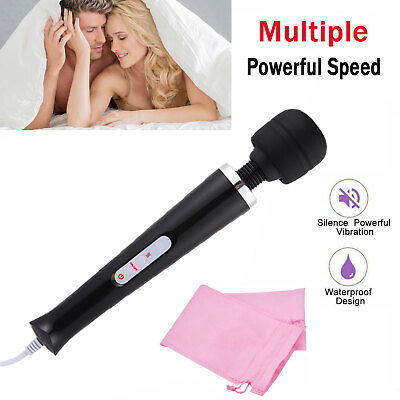 #ad 20 speed 10 vibration Handheld Vibrating Massager Wand Full Body Massage Stick $14.78