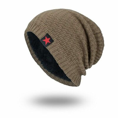 #ad Soft Cap Men Hats Beanie Hat Autumn Winter Cap Wool Knitted Hat Warm Ribbed $9.89