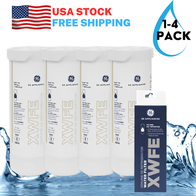 #ad 1 2 3 4 PACK GE XWFE OEM Refrigerator Replacement Water Filter Without Chip USA $23.86