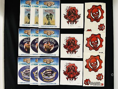 #ad Lot Of 15 Stickers Gears 5 Dog Gears Of Wars 3 Bioshock Infinite $9.48