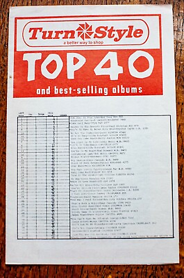 #ad Turn Style Top 40 selling 45#x27;s and Albums 1977 Bee Gees Leif Garrett Styx $6.99