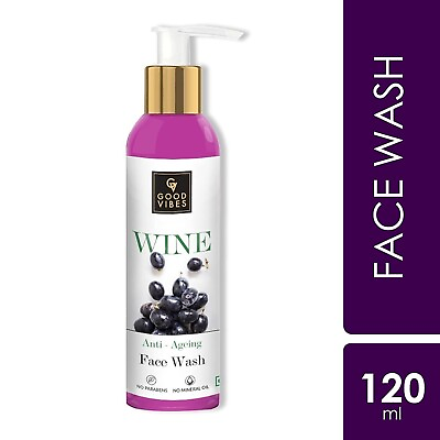 #ad Good Vibes Wine Anti Ageing Face Wash 120 ml Brightening Radiant Free Shipping $15.83