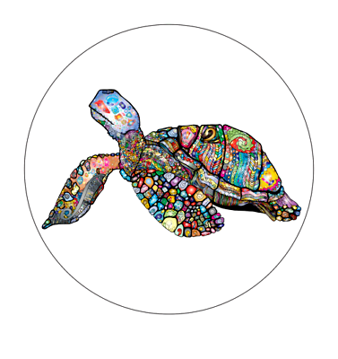 #ad COLORFUL TURTLE ART Large Pendant Charm GERMAN Silver 22quot; Necklace Chain Gift $19.86