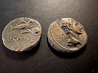 #ad ROMAN DENARIUS OF AUGUSTUS CAPRICORN REVERSE MODERN MUSEUM SPECIMEN COIN GBP 4.99