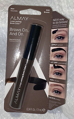 #ad Almay Long Lasting Eyebrow 020 Color Brown 0.24fl. oz. brow New Sealed $5.00