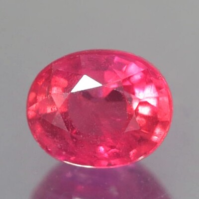 #ad 0.51CT CHARMIMG AAA UNHEATED OVAL PINKISH RED RUBY NATURAL $99.00