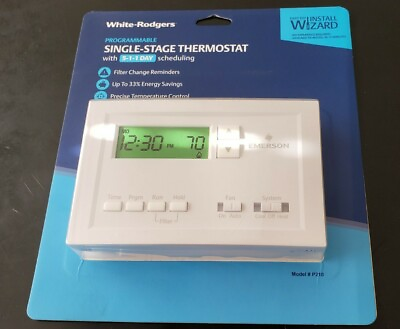 #ad White Rodgers Programmable Single Stage Thermostat with 5 1 1 Scheduling #P210 $35.95