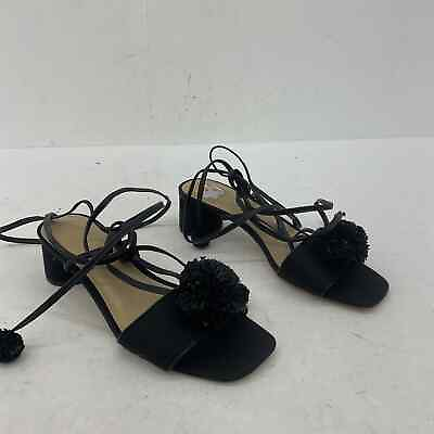 #ad Ann Taylor Black Leather Strappy Sandals Women#x27;s Size 10 $23.00