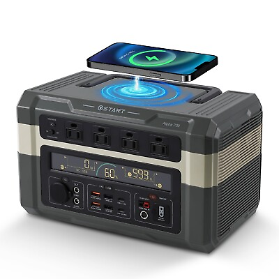 #ad 614Wh Power Station Solar Generator Mobile Lithium Battery With USB C PD Output $299.99