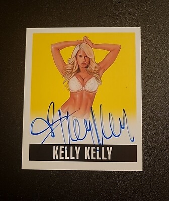 #ad 2014 Leaf Originals Wrestling Kelly Kelly On Card Auto Yellow #38 99 WWE Divas $19.99