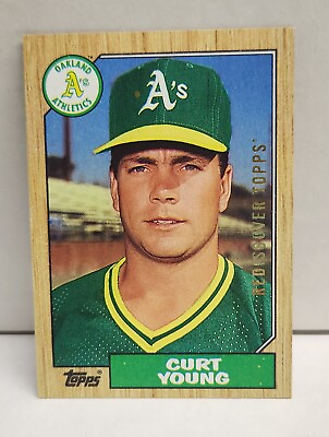 #ad CURT YOUNG 2017 Rediscover Topps Buyback GOLD 1987 Topps #519 ATHLETICS $4.54