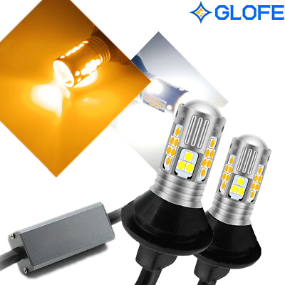 #ad 2X GLOFE Switchback LED Front Turn Signal Parking Light 1157 2357 No Hyper Flash $26.93