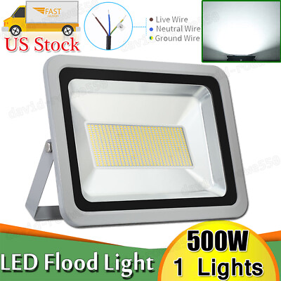 #ad 500W 500 Watt LED Flood Light Lamp Spot Spotlight Floodlights Garden Exterior US $71.99