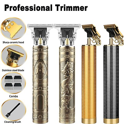 #ad Professional Trimmer Hair Clippers Cutting Beard Cordless Barber Shaving Machine $7.95