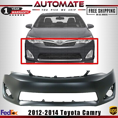#ad New Front Bumper Cover Primed Fits For 2012 2014 Toyota Camry TO1000378 $111.89