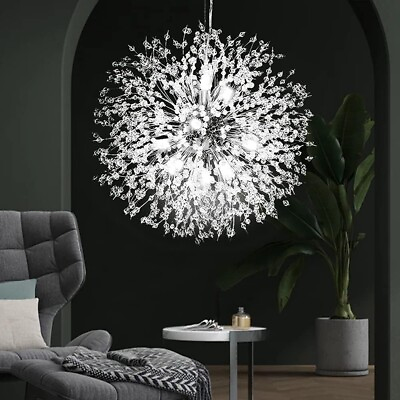 #ad Modern Firework Chrome Crystal Chandeliers Sputnik Dandelion Chandelier 12 Light $104.99