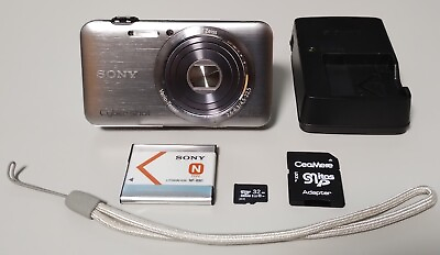 #ad SONY DSC WX7 Cyber Shot Digital Camera silver 16.2MP Carl Zeiss 5X Japanese only $137.99