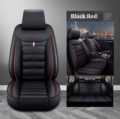 #ad Car Seat Covers For Honda Full Set Frontamp;Back Auto Cushion PU Leather Waterproof $130.96