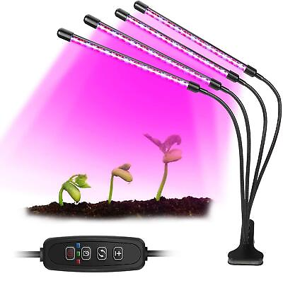 #ad 4 Heads LED Grow Light Plant Growing Lamp Light for Indoor Plants Full Spectrum $12.99