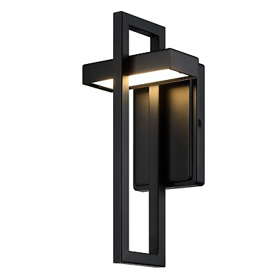 #ad Revtronic Outdoor LED Wall Light Modern Black Exterior Light Fixture for Porch $32.49