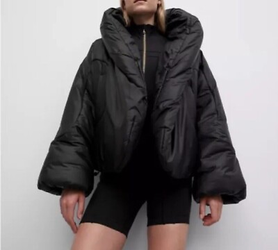 Lululemon Hooded Insulated Wrap Jacket Women#x27;s Size 12 Black $123.49