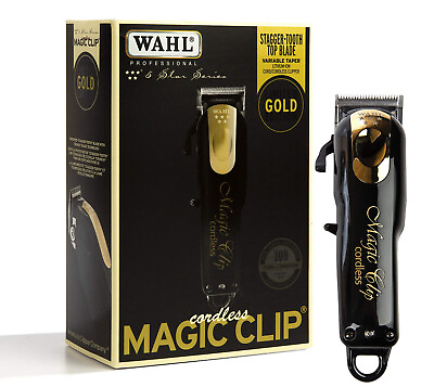#ad Wahl Professional 5 Star Edition 8148 100 Gold Cordless Magic Clip Black NEW $87.50