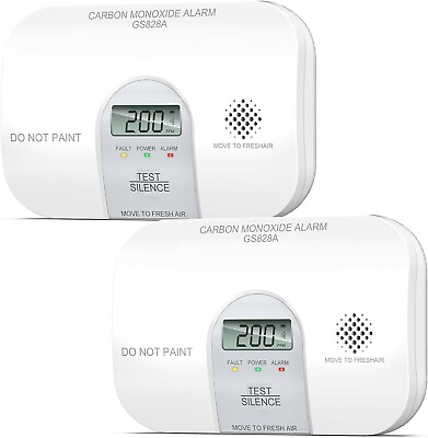 #ad 2 x Siterwell Sealed Battery LCD Carbon Monoxide Detector CO Alarm 10 Year Life $33.24