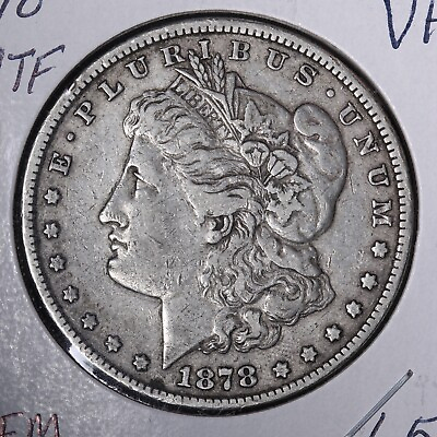 #ad 1878 7 TF Morgan Silver Dollar CHOICE VF E294 TEM $62.19