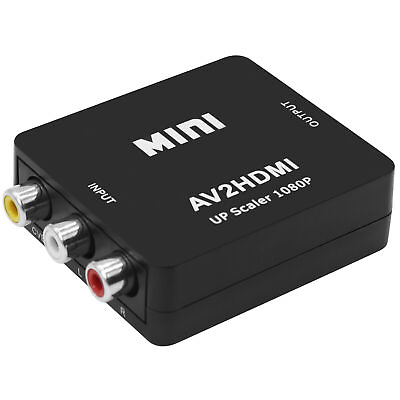 #ad AV to HDMI Converter RCA to HDMI 1080P Mini RCA Audio Video Adapter New $3.00
