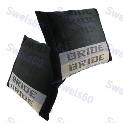 #ad Black Graduation 2PCS JDM BRIDE Cotton Comfortable Throw Pillow Car Cushion 15quot; $75.39