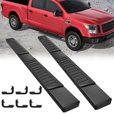 #ad 6quot; Running Boards Bar Side Steps For 04 23 Nissan Titan XD Crew Cab Left amp; Right $130.96