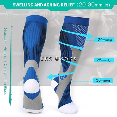 Compression Socks Stockings Womens Mens Knee High Medical 20 30 mmHG S M XXL $9.99
