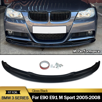 #ad Front Bumper Splitter Lip For BMW 3 Series E90 E91 325i 330i M Sport 2005 2008 $119.59