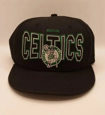 #ad Boston Celtics Hardwood Classics NBA Snapback Baseball Hat Cap Black Adjustable $14.88