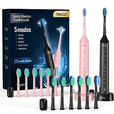 #ad Electric Toothbrush for Adults Sonic Toothbrush with 5 Modes amp; 3 Intensity L... $80.04
