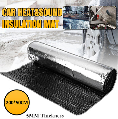 #ad 200cmx50cm Car Hood Engine Firewall Heat Mat Deadener Sound Noise Insulation USA $20.01
