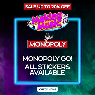 #ad Monopoly Go 1 5 STAR ⭐️⭐️⭐️⭐️ ⭐️ All Star Stickers AVAILABLE FAST DELIVERY $1.40