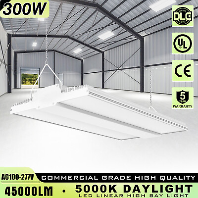 #ad 300W LED Linear High Bay Light Commercial Warehouse Garage Fixture 5000K 45000LM $107.34