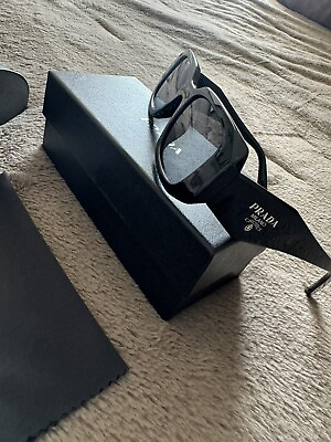 #ad Prada PR17WS 1AB5S049 Unisex Sunglasses 49 mm Black Dark Grey Lens $54.99