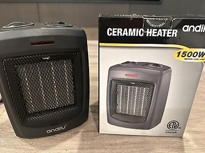 #ad Andily Space Electric Heater for Home Office Ceramic Small Heater w Thermostat $20.00