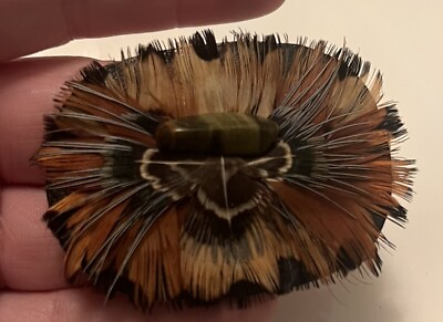 #ad Vintage Native American Real Feather Brooch Handmade $7.00