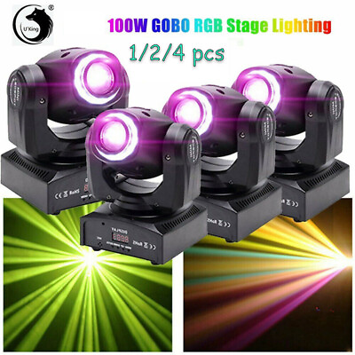 #ad 100W Moving Head Light RGB Gobo LED Beam Stage Spot Lighting DJ Disco Show DMX $79.99
