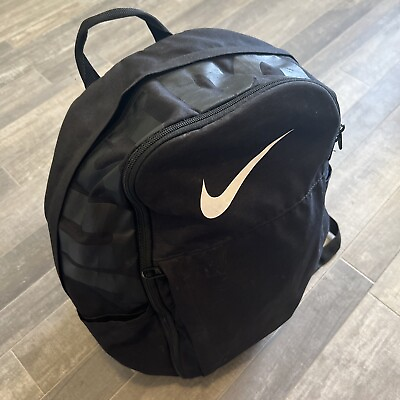 #ad Nike Just Do It Black Backpack Padded Bag 18quot; *COSMETIC ISSUES SEE PHOTOS* $7.50